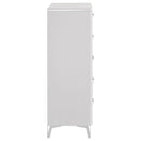 Cassia - 5-Drawer Bedroom Chest Of Drawers - White High Gloss