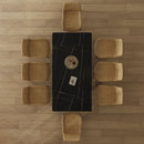 Modern Retractable Sintered Stone Dining Table