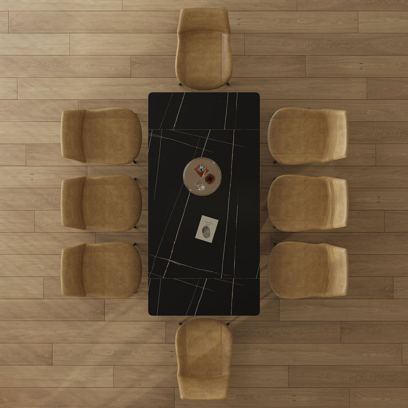 Modern Retractable Sintered Stone Dining Table