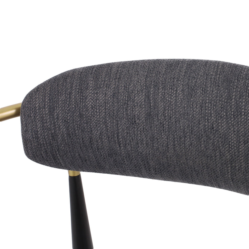 Modern Upholstered Dining Chair With Iron Frame
