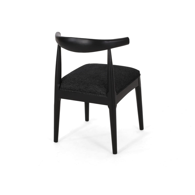 Mid Century Modern Dining Chair Set With Upholstered Seating