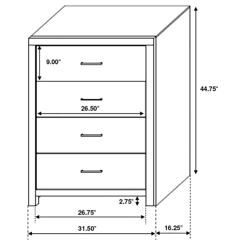 Brantford - 4-Drawer Bedroom Chest