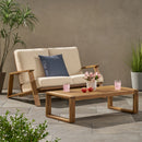 Paloma - Contemporary Loveseat And Coffee Table Set With Weather Resistant Cushions
