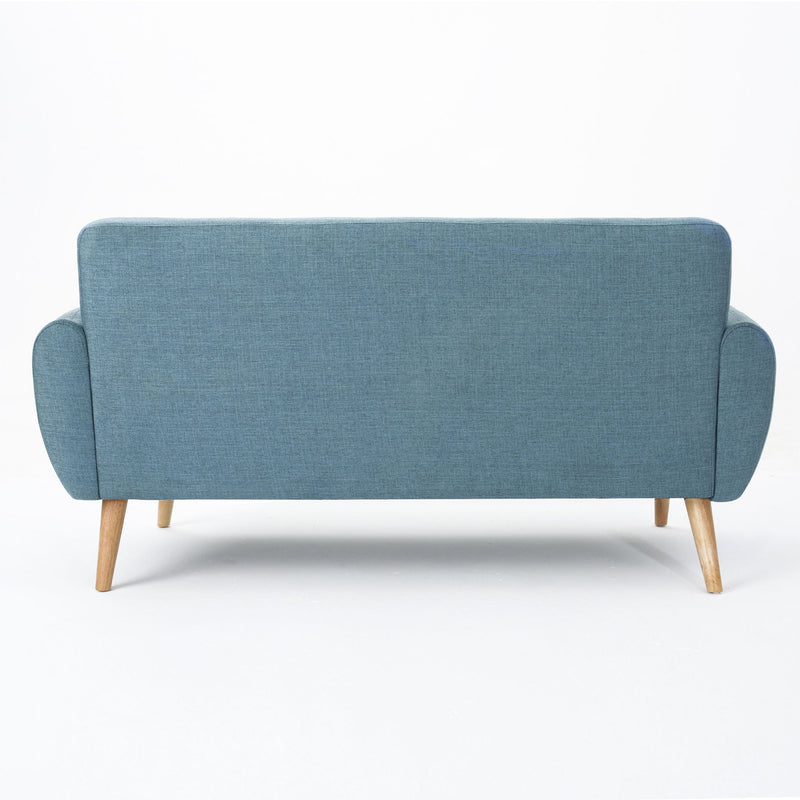 Modern Loveseat Sofa With Button Tufted Backrest