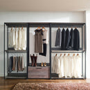 Monica - Farmhouse Industrial Wood Walk In Closet