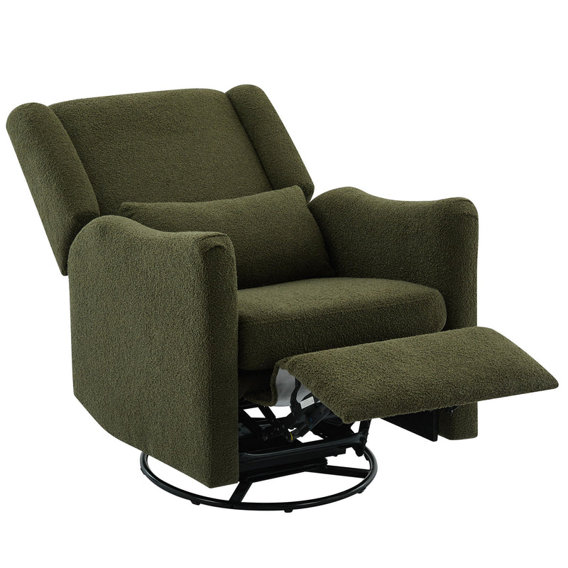 Wide Wingback Swivel Rocker Recliner Chair For Living Room