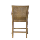 Cane Back Counter Stool With Upholstered Seat - Cream / Reclaimed Natural