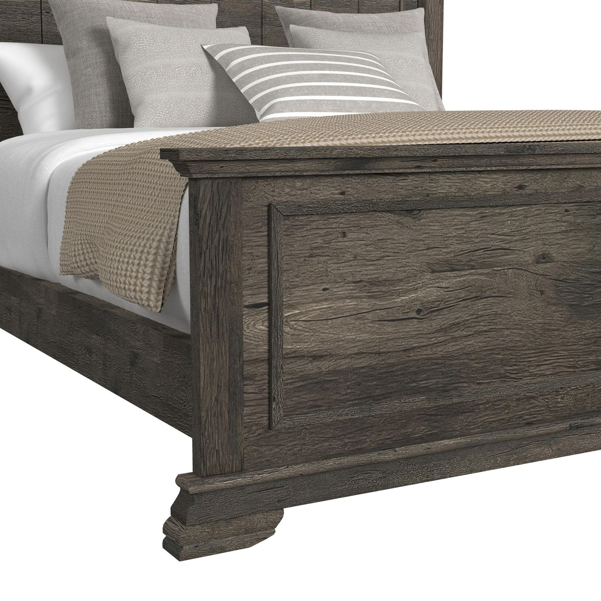 Park Ridge Panel Bed in Dark Gray by Elements International, view 4