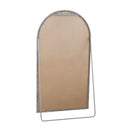 Arch Retro Full Length Mirror With Supporting Feet - Silver