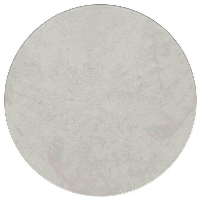 Hermas - Round Marble Coffee And End Table Set