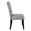 5 Piece Round Dining Table Set, Dining Table And 4 Upholstered Chairs For Dining Room, Kitchen Room, Living Room - White / Gray