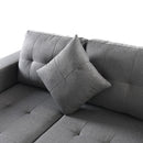Modern Sectional Sofa Set With L Shape Chaise Lounge, Cup Holder, 4 Seat - Gray