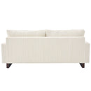 Modern Corduroy Loveseat Sofa With 4 Pillows