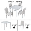 Dining Table Set With Crystal Decoration And Upholstered Chairs