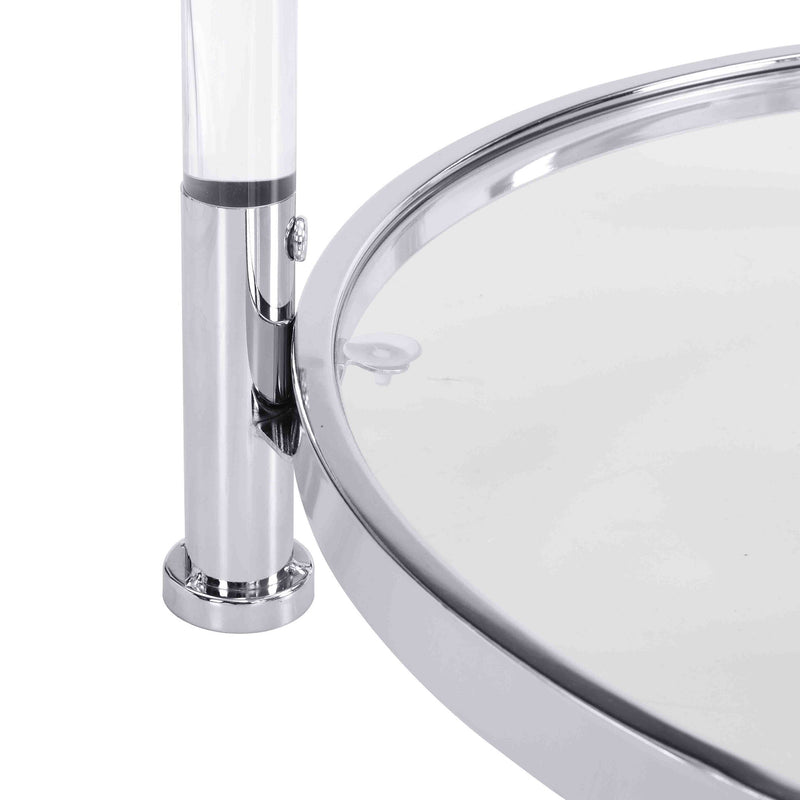 Contemporary Round Tempered Glass Table