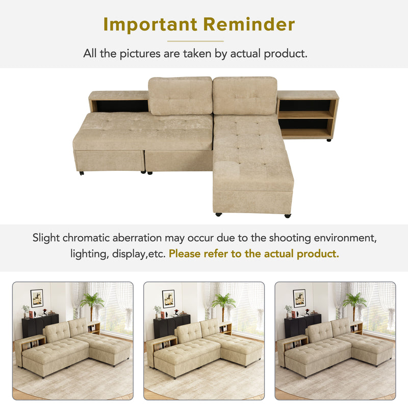 Versatile Modular Free-Combined Sofa With 2 Storage Racks