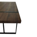Modern Dining Table With Black Metal Legs For 4 - 6 Person
