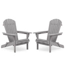 Lounge Patio Chair For Garden Outdoor Wooden Folding Adirondack Chair (Set of 2) Solid Cedar Wood Lounge Patio Chair For Garden