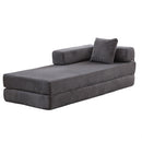 Floor Couch, Convertible Floor Sofa Bed With Pillow Back Support Armrest