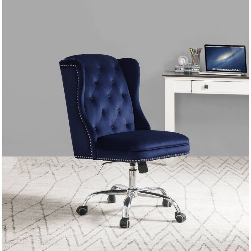Jamesia - Office Chair - Midnight Blue Velvet