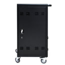 45 Bay Mobile School Charging Cart Station For Chromebook, Tablet And Laptop Computer With Power Strip Included - Black