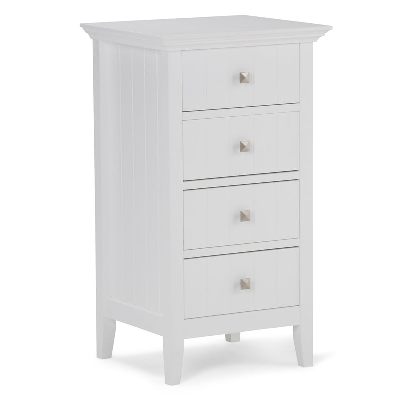 Acadian - Four Drawer Floor Storage Cabinet - Pure White