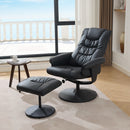 Recliner Chair With Ottoman, 360° Swivel Massage Lounge Chair With 5-Point Vibration & Heated Seat