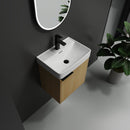 Wall Mounted Bathroom Vanity With Ceramic Sink And Storage Cabinet