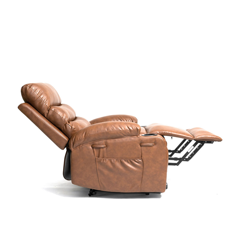 Large Size Electric Power Lift Recliner Chair Sofa With 8 Point Vibration Massage And Lumbar Heat