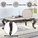 Benbek - Coffee Table - Marble & Antique Oak Finish - Atlantic Fine Furniture Inc