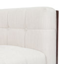 Contemporary Club Chair With Button Tufted Waffle Stitch
