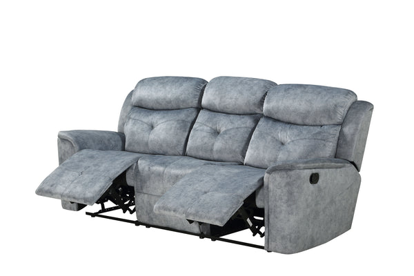 Mariana - Manual Recliner Sofa - Silver Gray