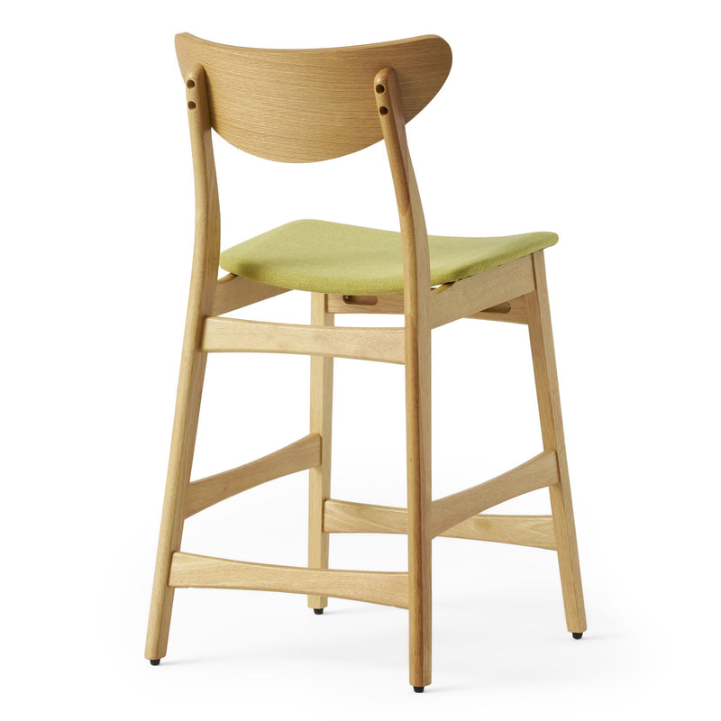Retro Modern Counter Height Chair Set With Cushioned Seats