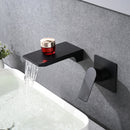 Modern Wall Mount Bathroom Sink Faucet With Waterfall Spout