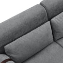 Modern Loveseat Sofa 2 Seater With USB Ports, Cylindrical Armrests