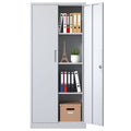 Heavy Metal Garage Storage Cabinet With Locking Doors, Steel, Adjustable Shelves