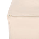 Kiki - Rectangular Pouf Ottoman Floor Cushion Natural - Black