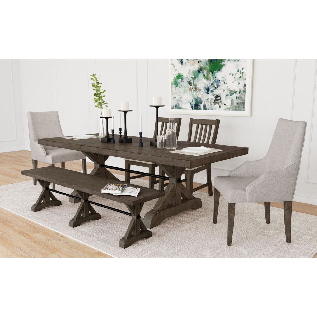 Yellowstone Dining Host Chair (Set of 2) in Medium Brown by Elements International, view 5