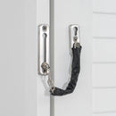 Queen Size Murphy Bed With Louvered Design And Multiple Storage Shelves - White