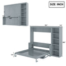 Sturdy Murphy Bed With Desk And Bookshelf