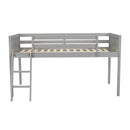 Low Loft Bed With Adjustable Ladder