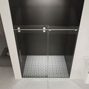 Frameless Shower Door, Sliding Shower Door, With Premium Thick Tempered Glass Shower Enclosure, Double Side Easy Clean Coat, Finished With Buffer - Chrome