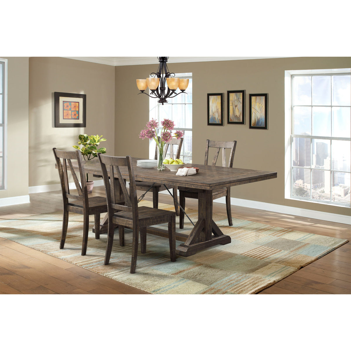 Finn Dining Set in Dark Brown by Elements International