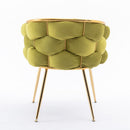 Luxury Modern Simple Leisure Velvet Single Sofa Chair Bedroom Lazy Person Household Dresser Stool Manicure Table Back Chair