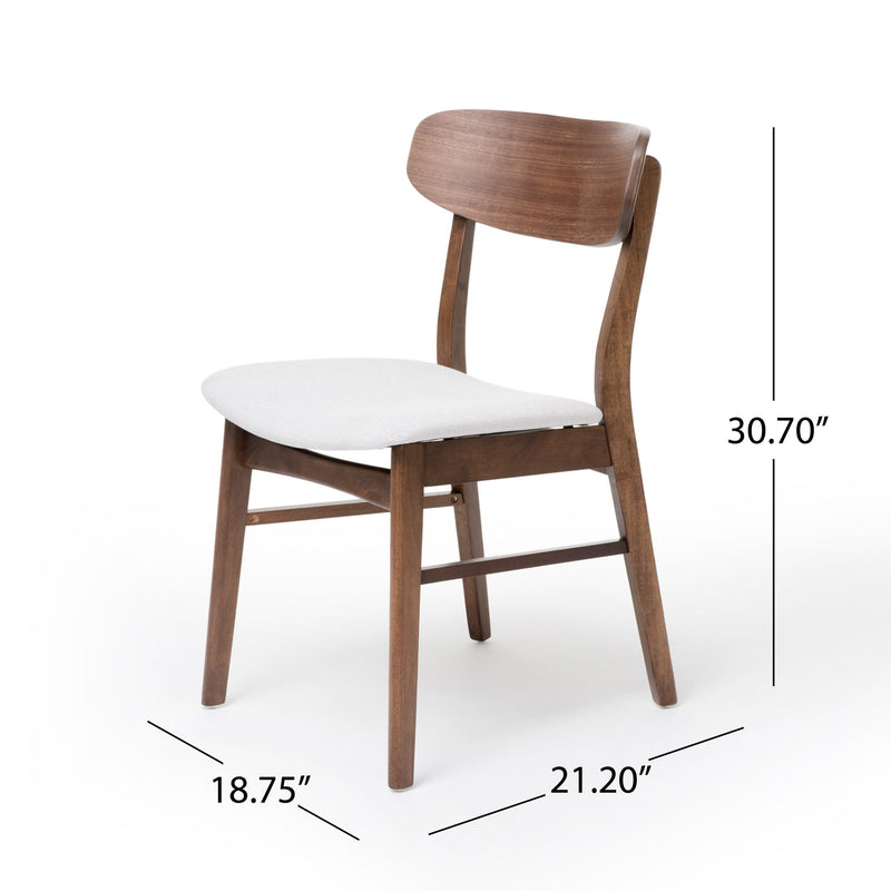 Elegant Fabric Dining Chair With Cushioned Seat