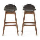 Contemporary Bar Stool With Stylish Seat And Small Backrest