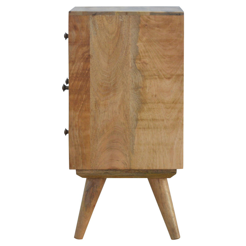 Nordic Style 4 Drawer Multi Nightstand - Oak