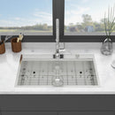 Drop In Kitchen Sink With Workstation, 16 Gauge - Brushed Nickel