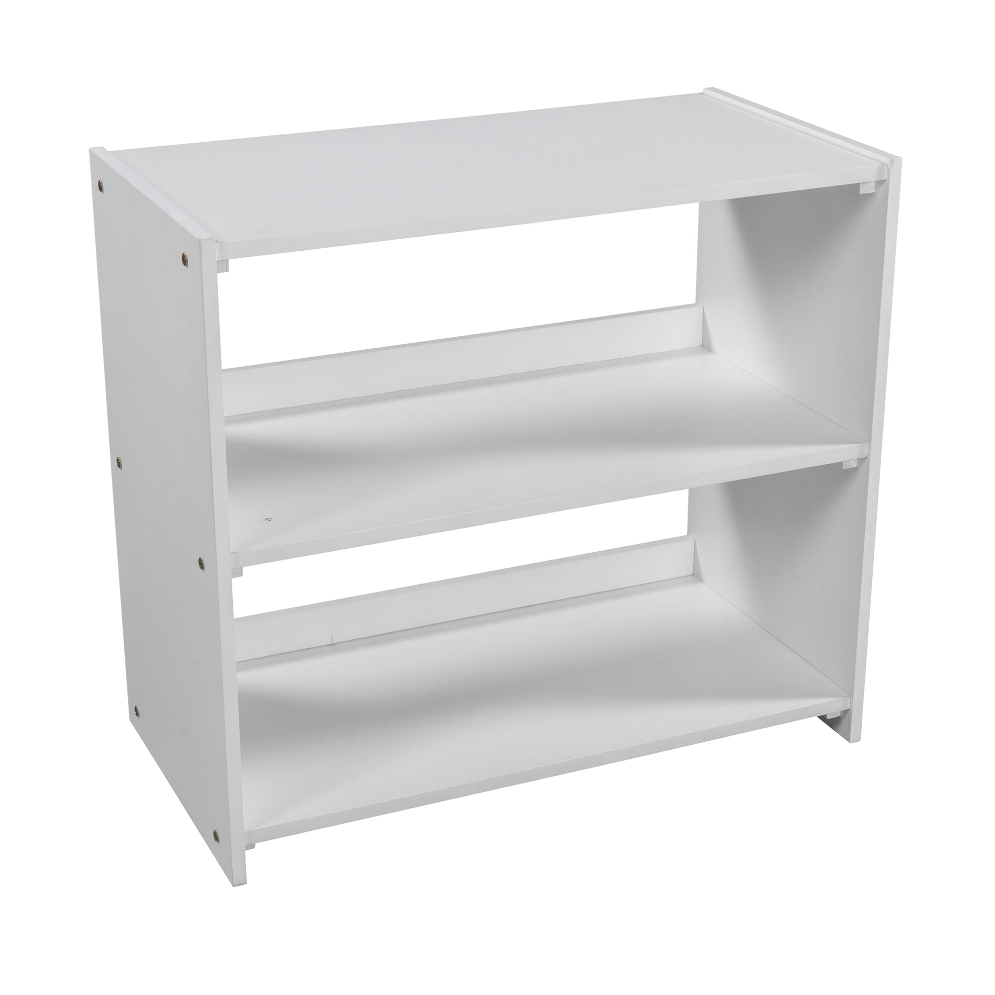Low Loft Bed with Attached Bookcases and Separate 3-tier Drawers,Convertible Ladder and Slide,Twin,White - Atlantic Fine Furniture Melbourne FL