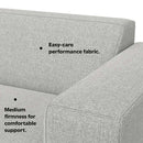 Rex - Right Arm Sofa Module - Gray